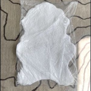 Pottery Barn White Faux Hide Bath Rug